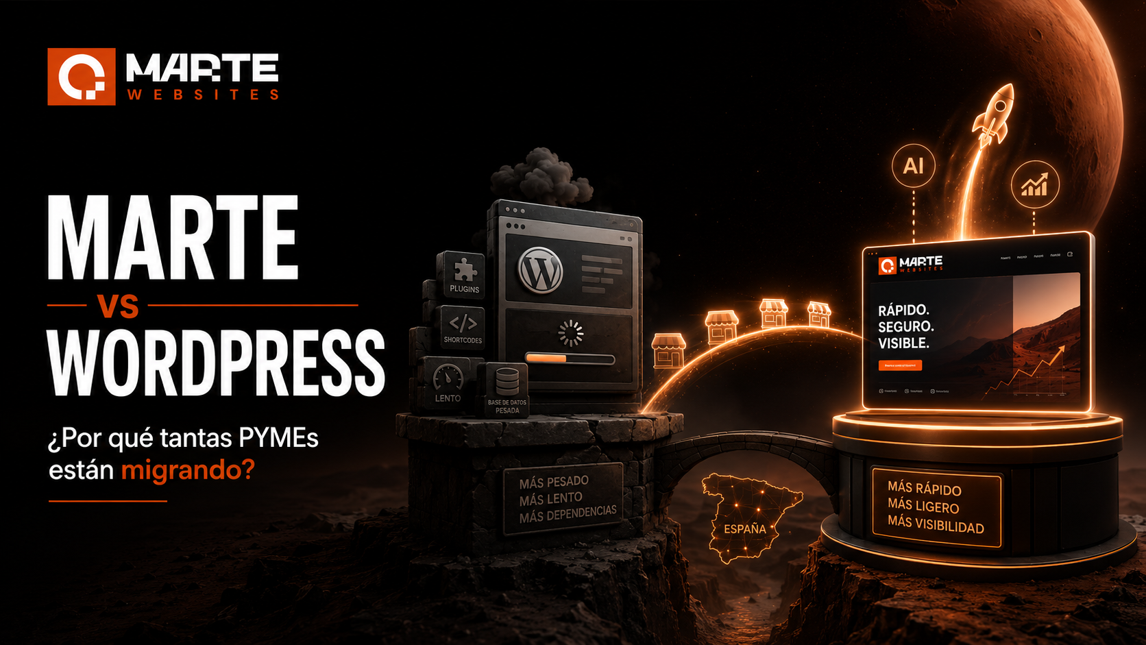 Marte vs WordPress para PYMEs en España