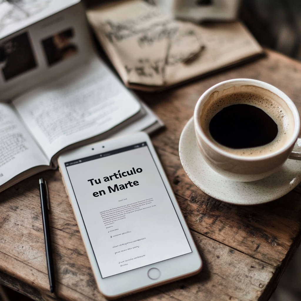 Coffee cup with tablet