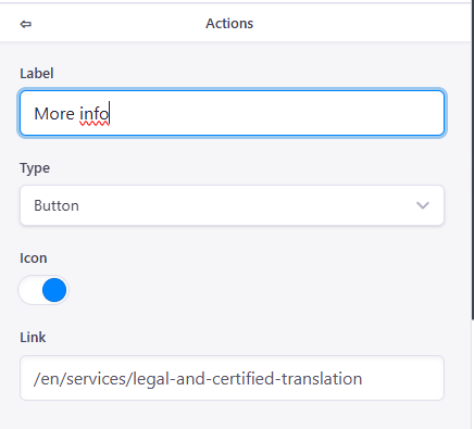 button in non-default language